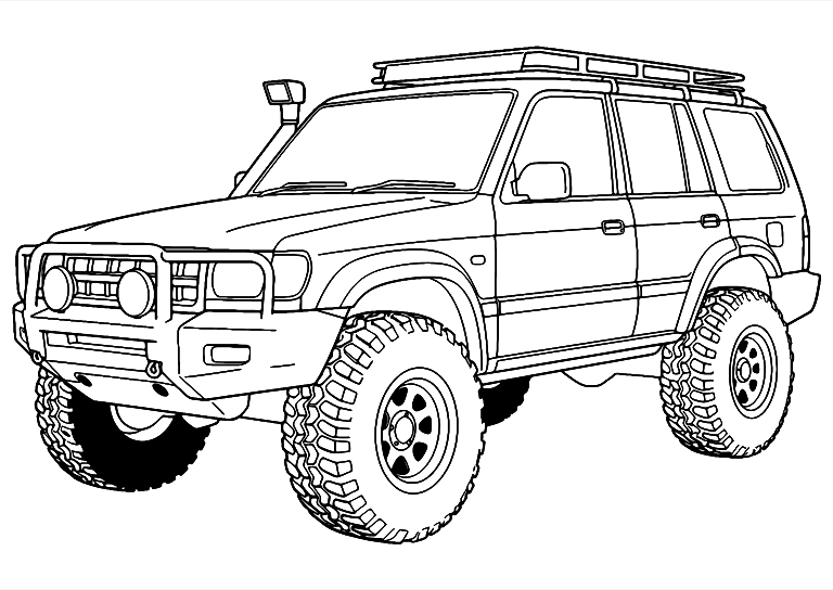 4x4-bil Målarbilder