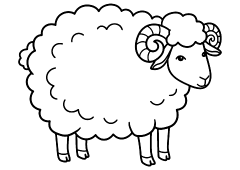 abstract sheep Coloring Page