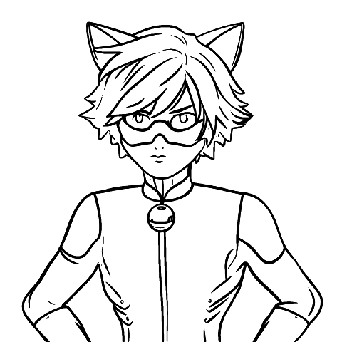 Adrien Miraculous Buburuza Coloring Page