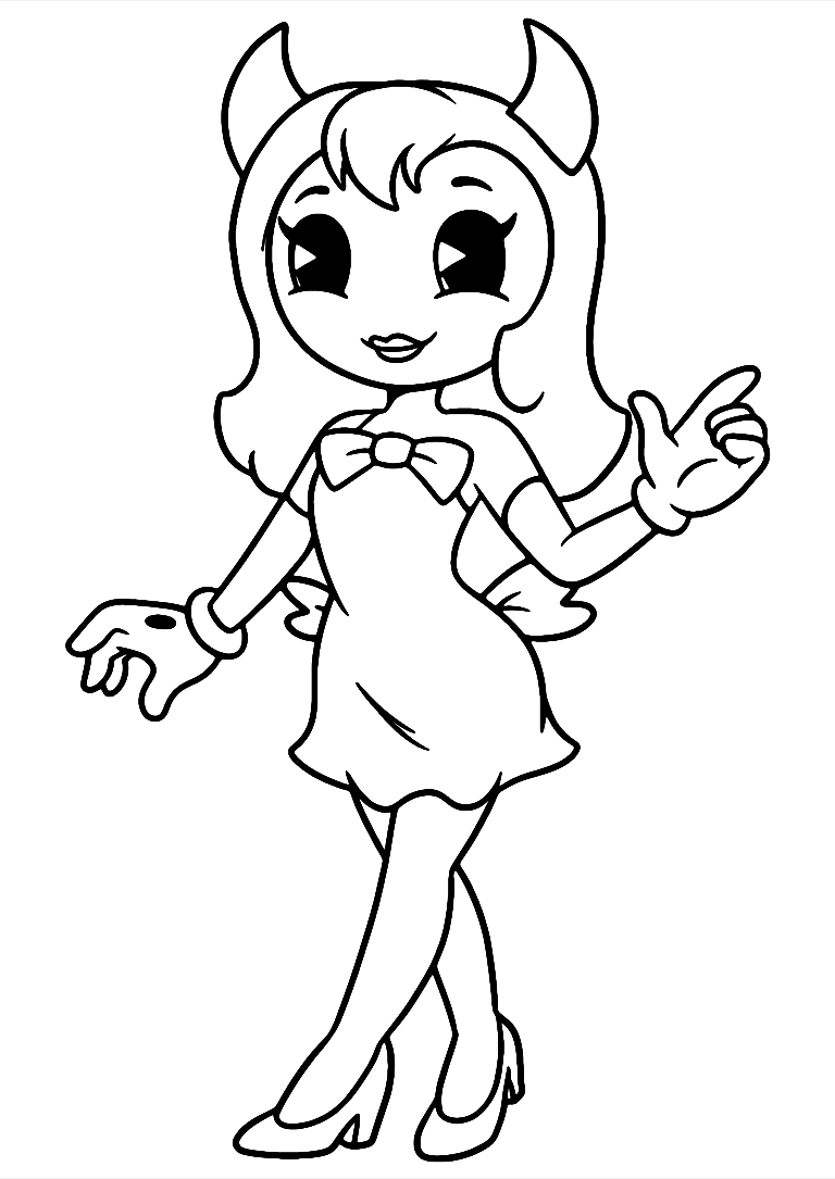 Dibujo De Alice Angel Bendy Para Colorear