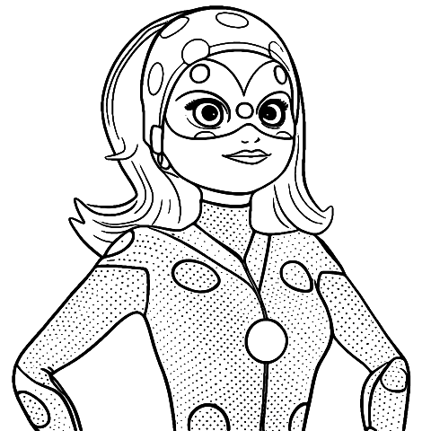 Alya Miraculum Biedronka Coloring Page