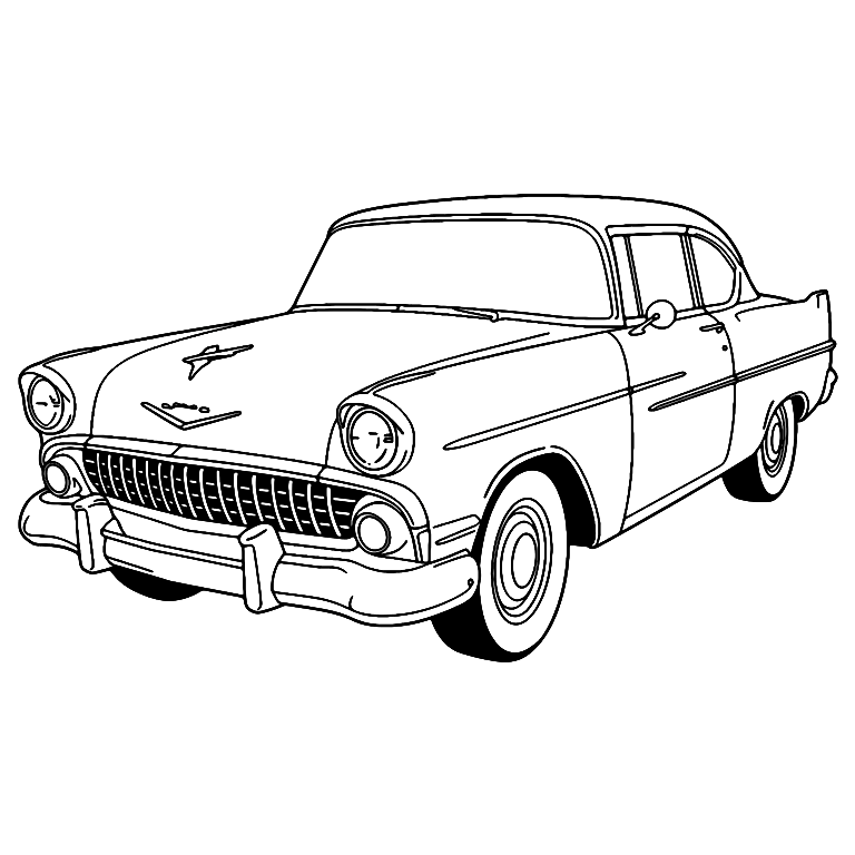 American Car Coloring Page