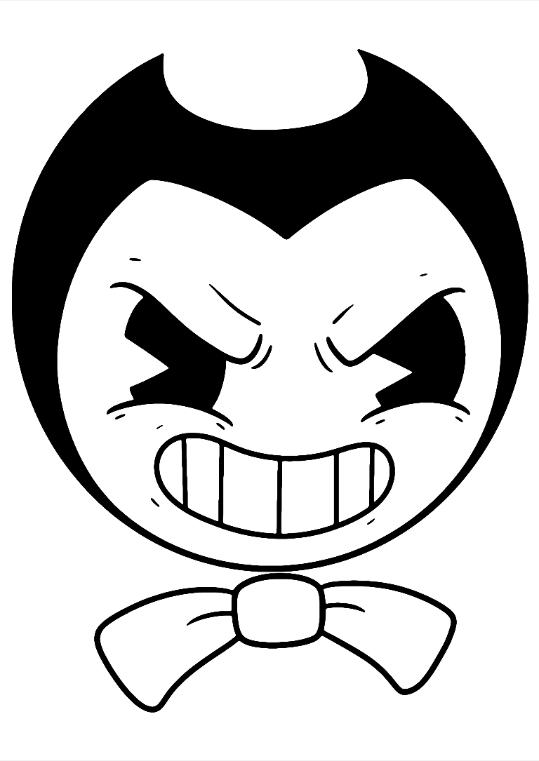 Desenho De Bendy Furioso Para Colorir