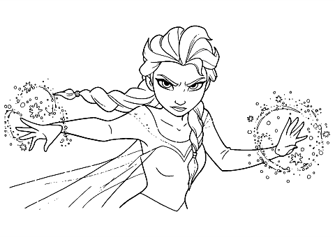 rozzlobena elsa Coloring Page