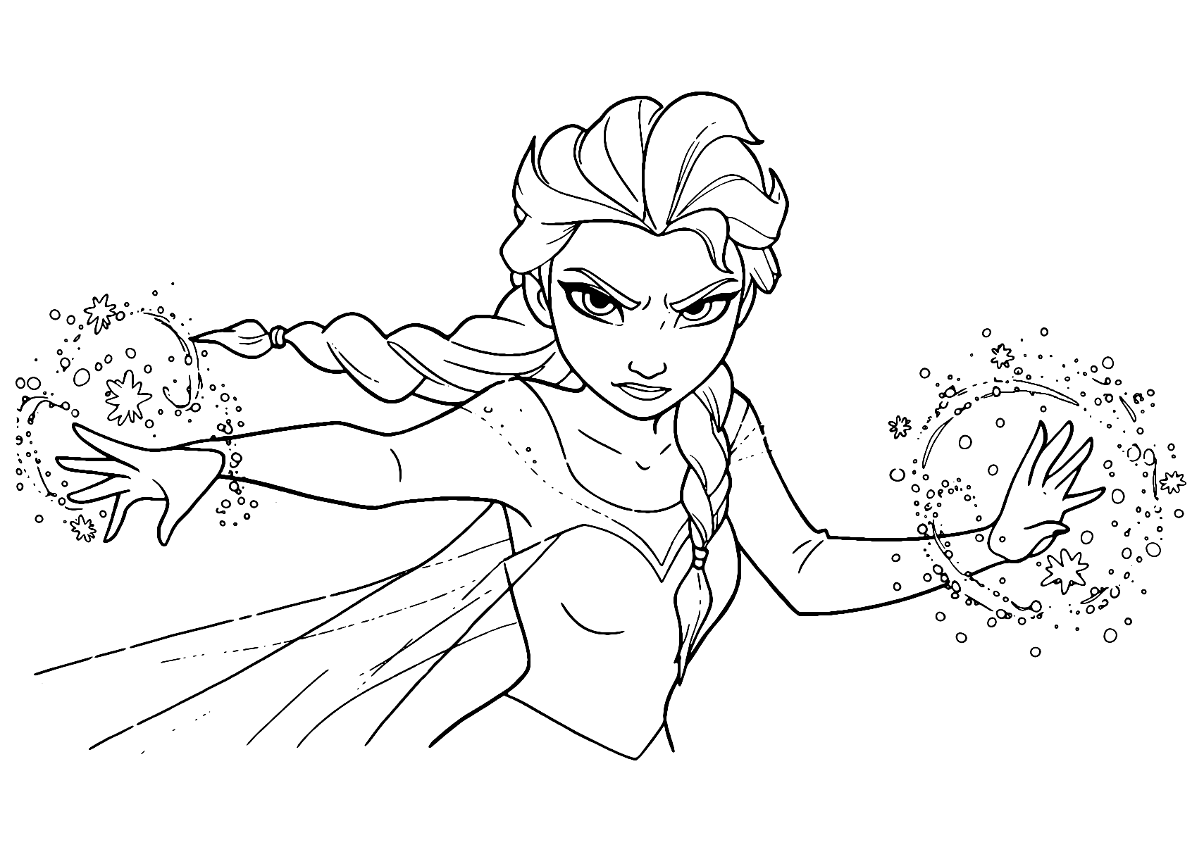 Angry Elsa Coloring Page