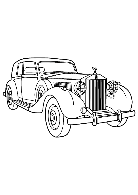 Rolls-Royce Antigo Coloring Page