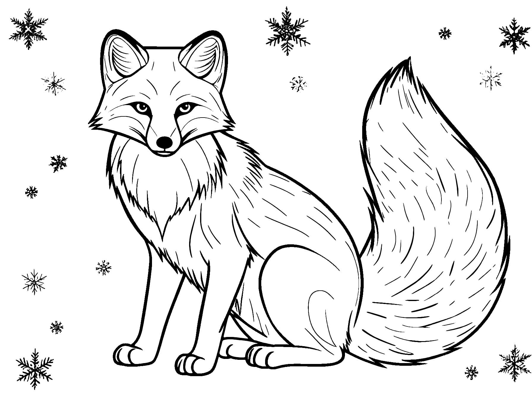 Arctic Fox Coloring Page