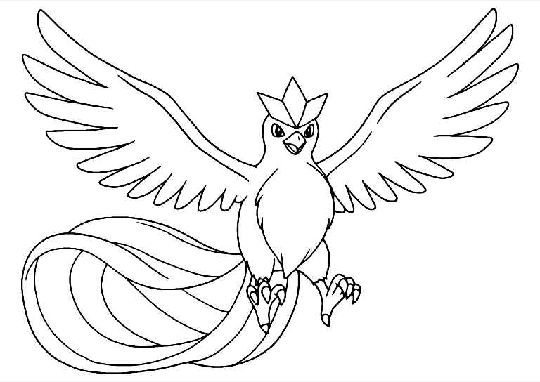 Articuno Pokemon Boyama Sayfası