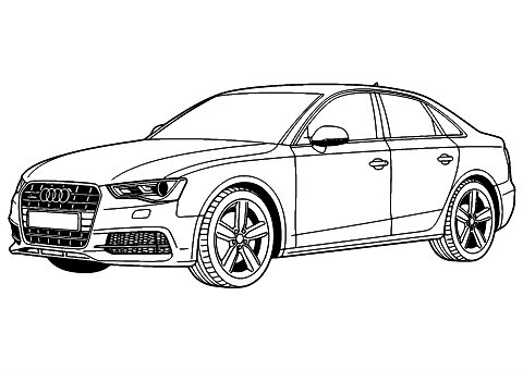 audi auto Coloring Page