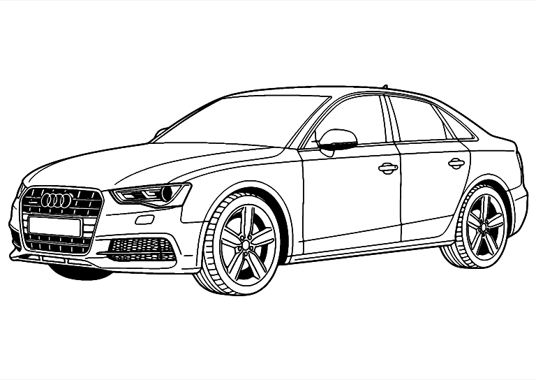 Disegno Da Colorare Di Auto Audi