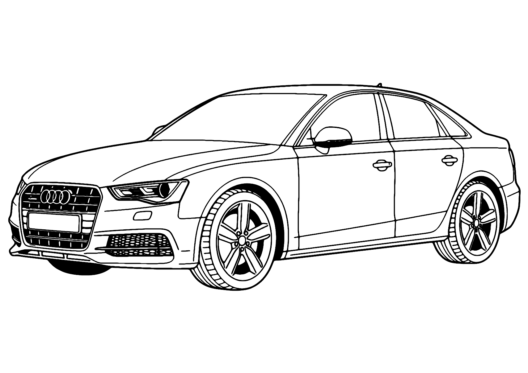 Carro Audi Para Colorir