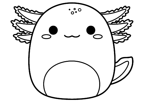 ウーパールーパースクイッシュマロウ Coloring Page