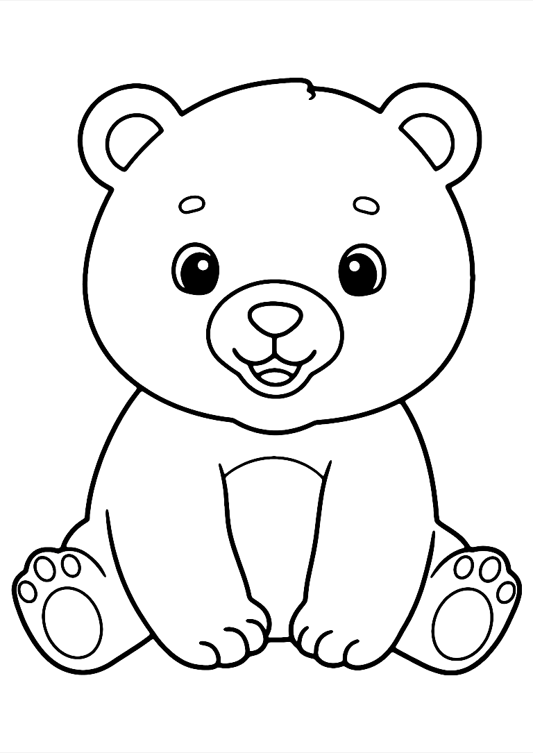 Desenho De Urso Bebê Para Colorir