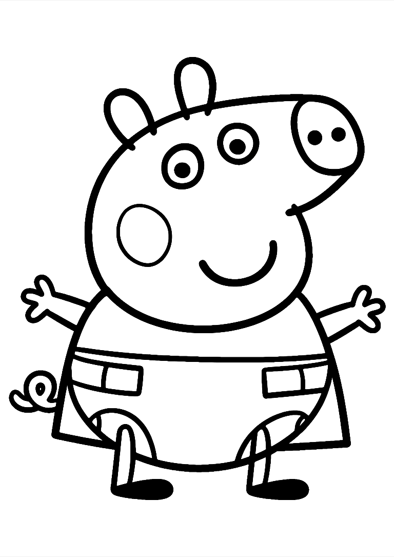 Baby Peppa Pig Farvelægningsside