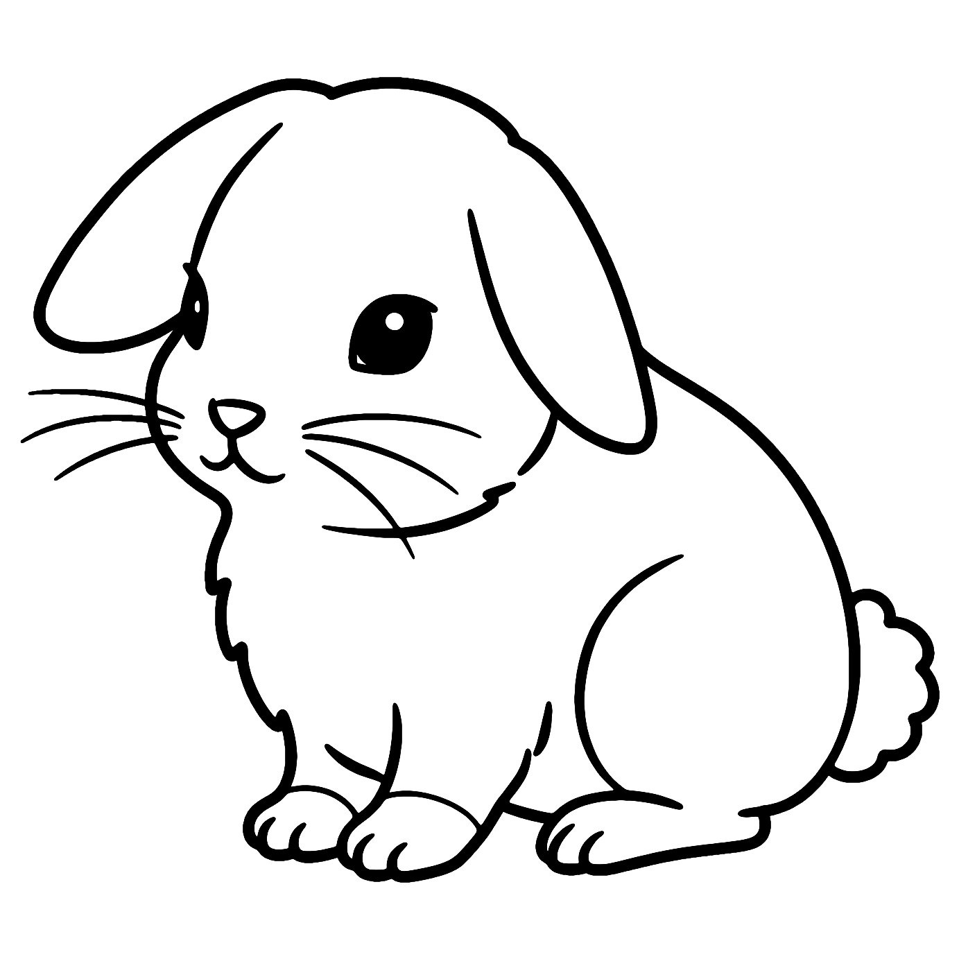 Baby Rabbit Coloring Page