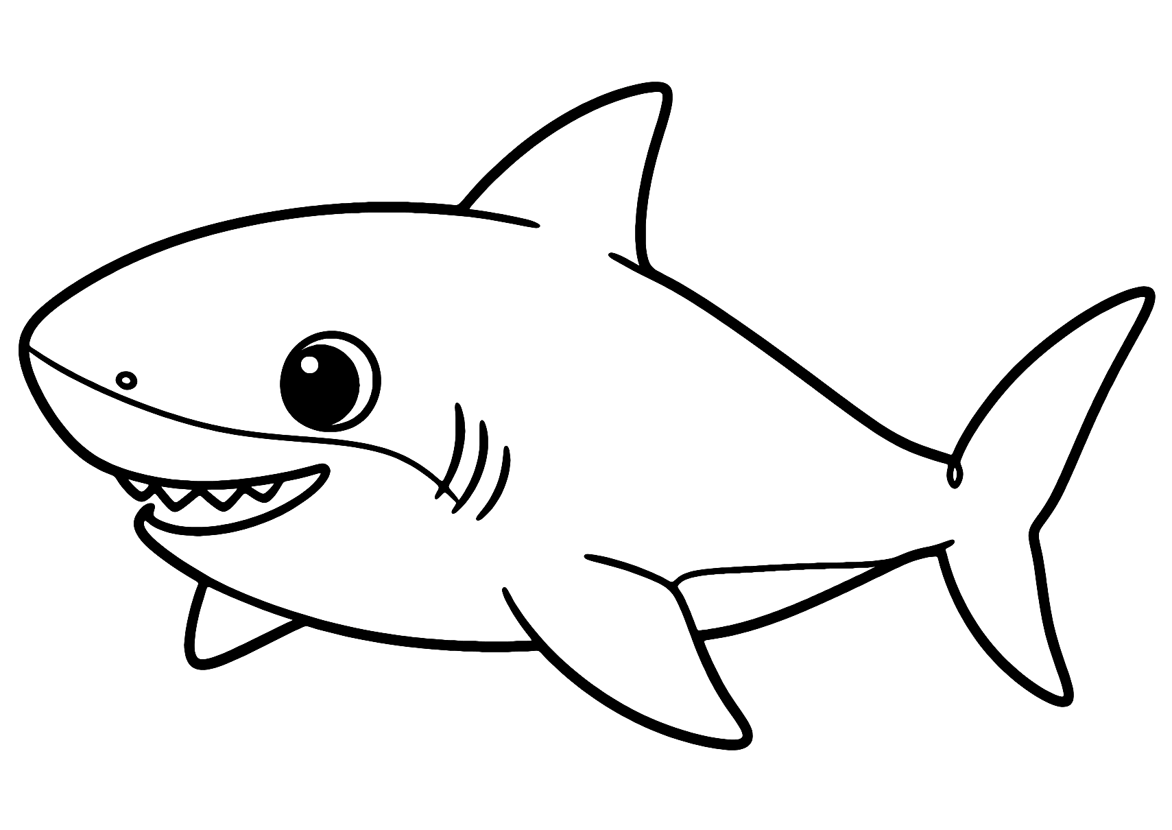 Baby Shark Coloring Page