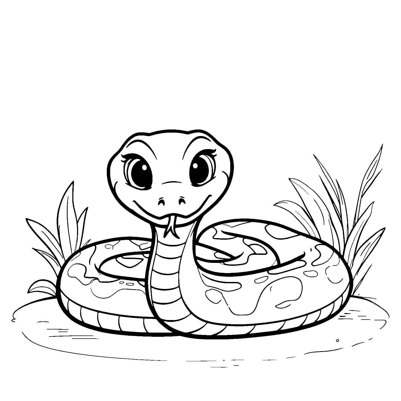  Serpiente Bebé Para Colorear