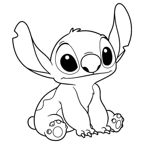 bebe stitch Coloring Page