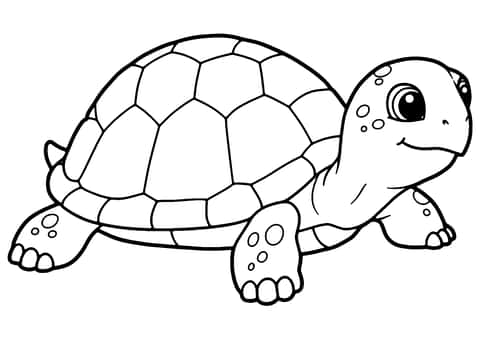 baby turtle Coloring Page