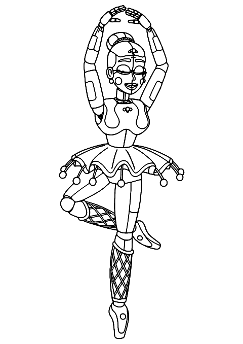 ballora fnaf Coloring Page