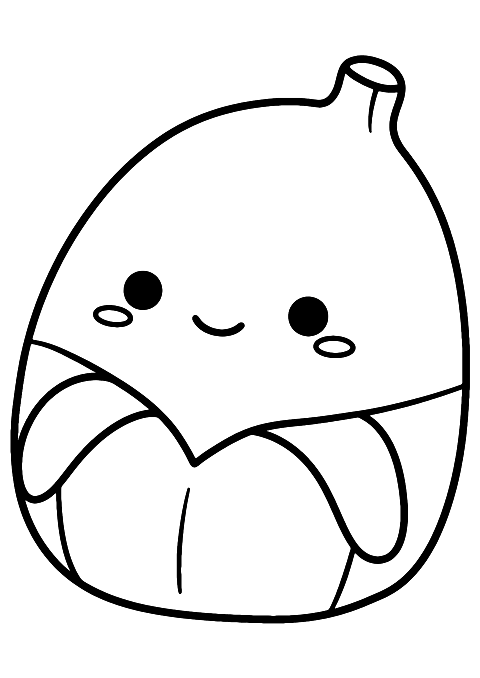 Bananen-Squishmallow Coloring Page