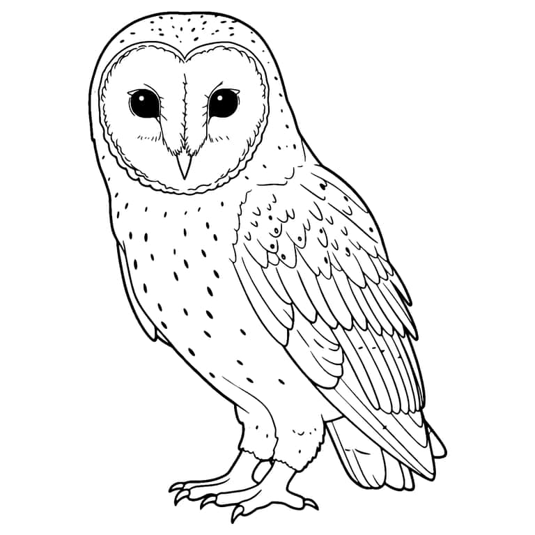 Barn Owl Coloring Page