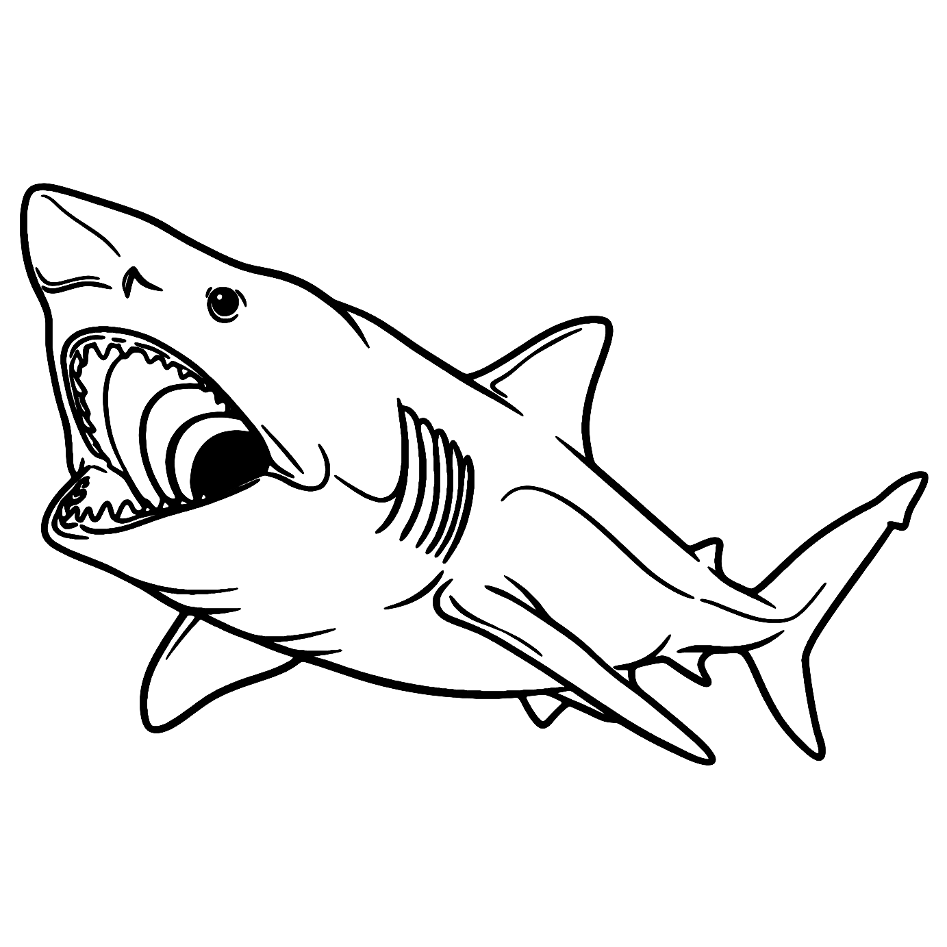 Basking Shark Coloring Page