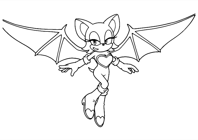 Rouge The Bat Flyver Farvelægningsside