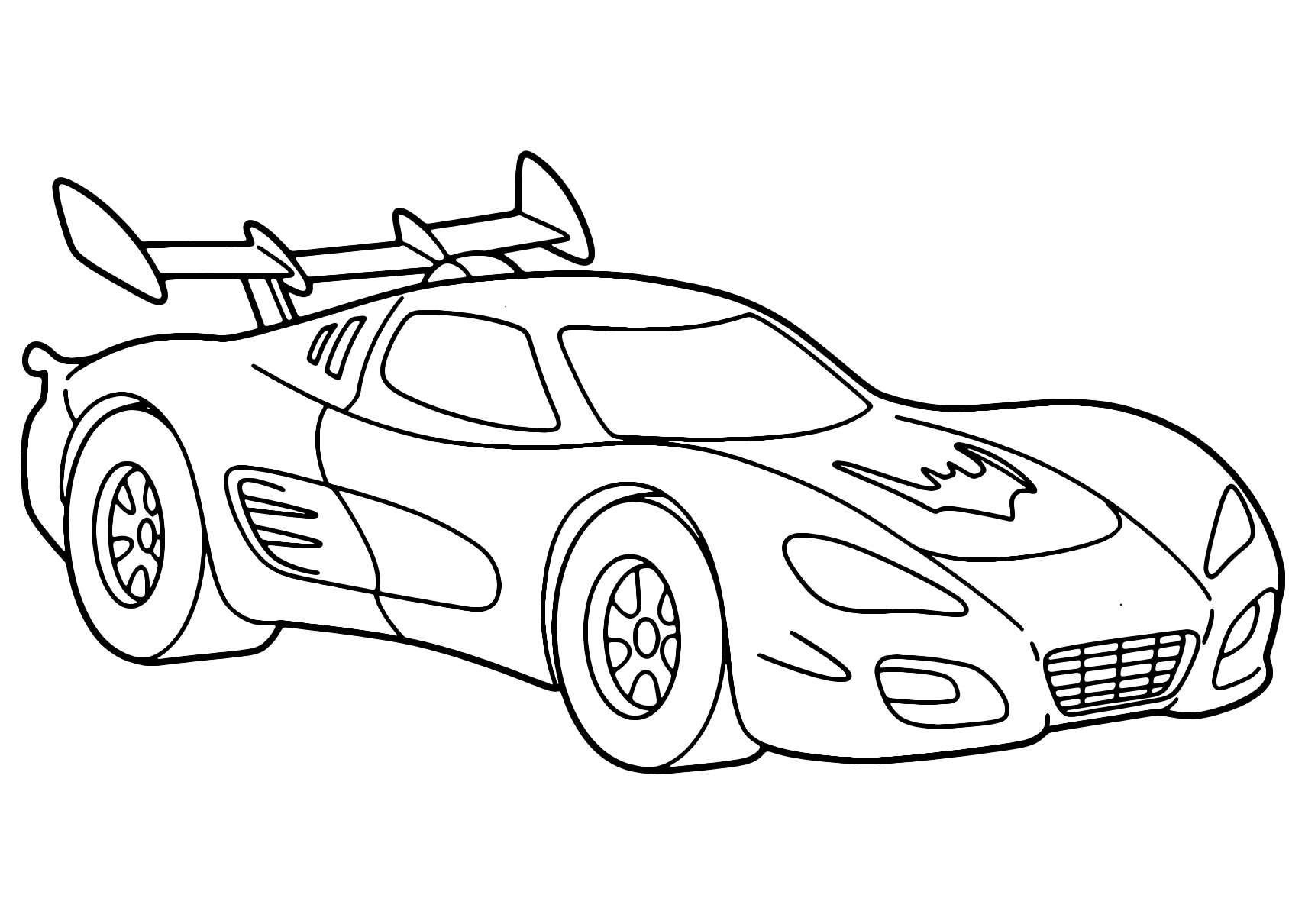 Batman Car Coloring Page