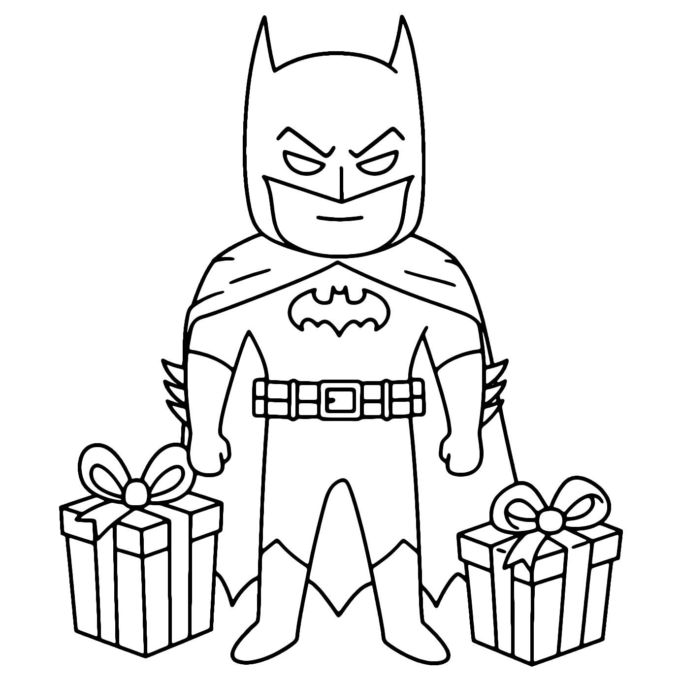 Batman Kerst Kleurplaat