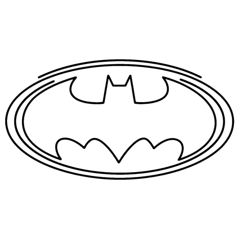 Planșă De Colorat Cu Logo Batman