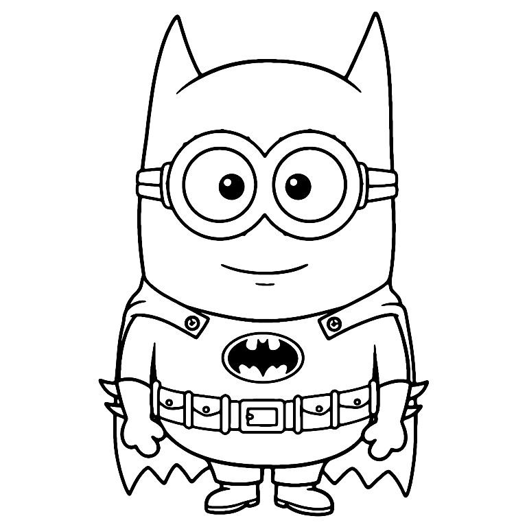 Planșă De Colorat Cu Batman Minion