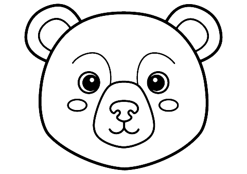 faccia orso Coloring Page