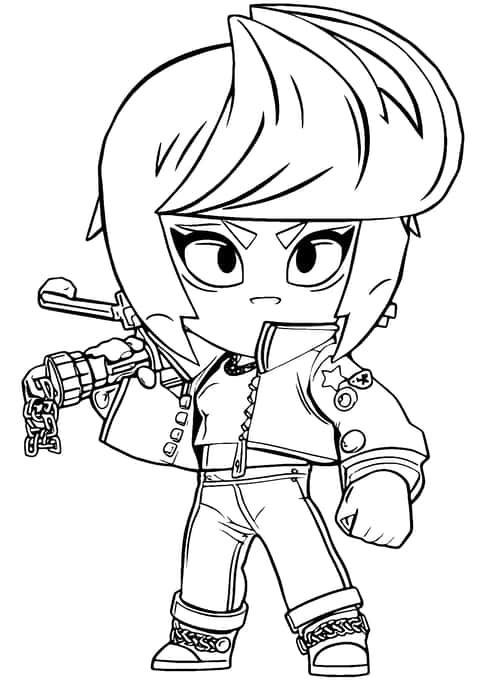 Bibi Brawl Stars Coloring Page