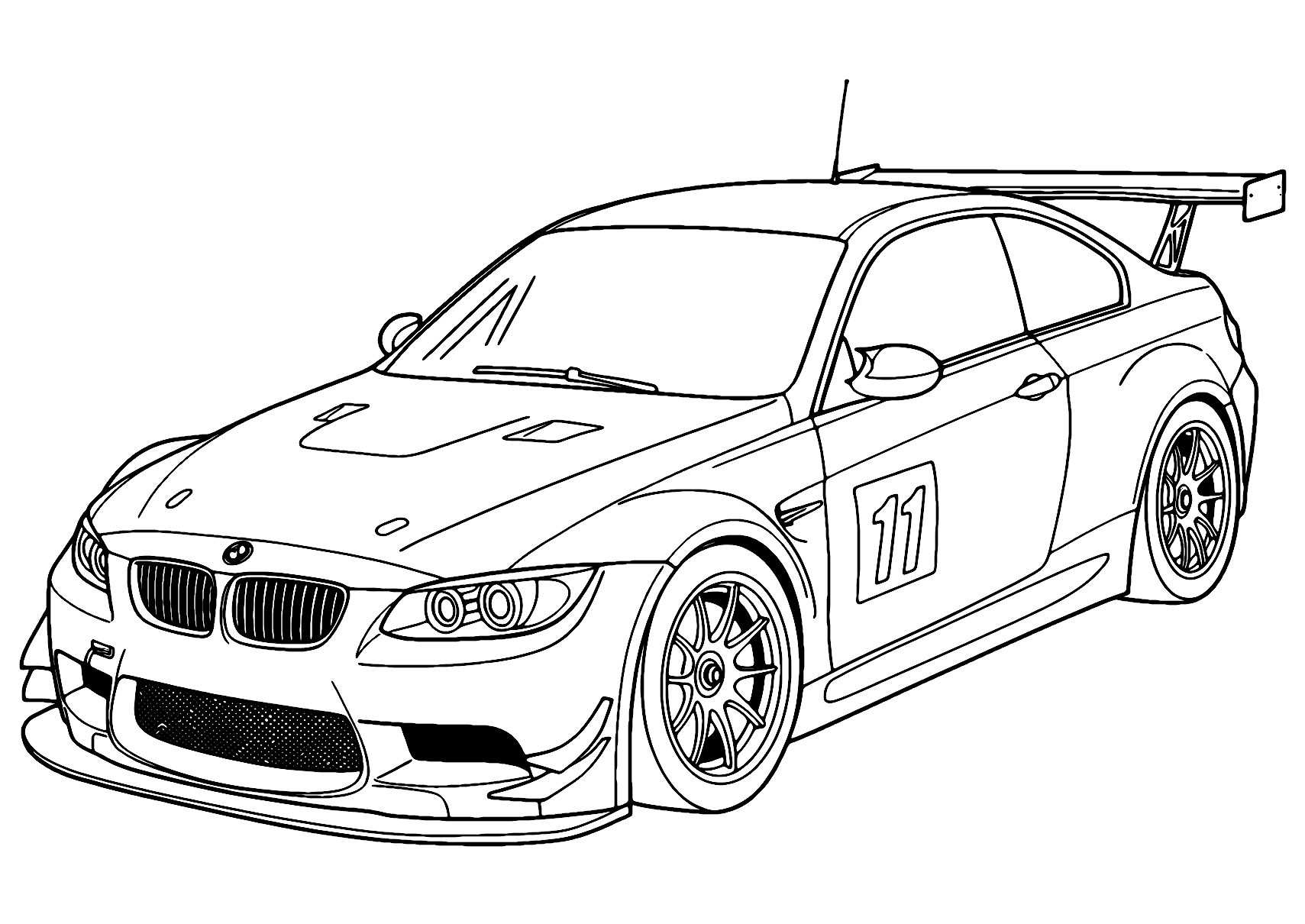 Bmw Racerbil Målarbild