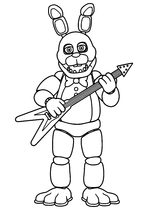 bonnie fnaf Coloring Page