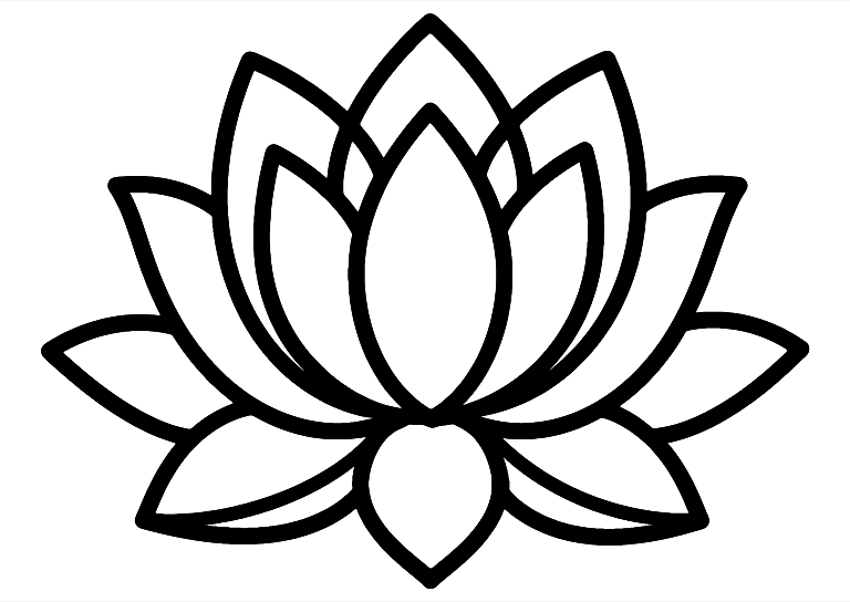 Desenho De Flor De Lotus Budismo Para Colorir