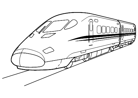 tren bala Coloring Page