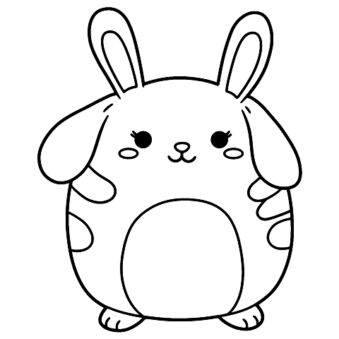 coniglietto Squishmallow Coloring Page