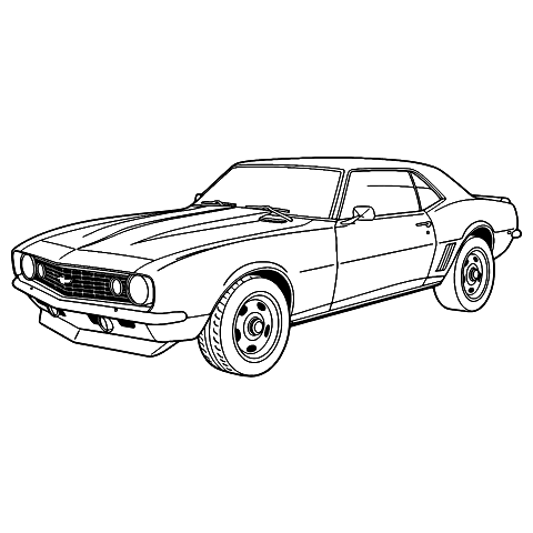 mobil camaro Coloring Page