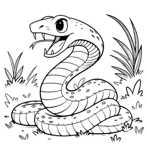 cartoon viper snake