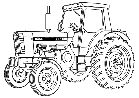 case traktor Coloring Page