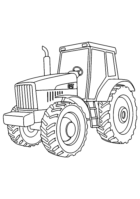 caterpillar traktor Coloring Page