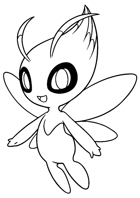 pokemon celebi Coloring Page