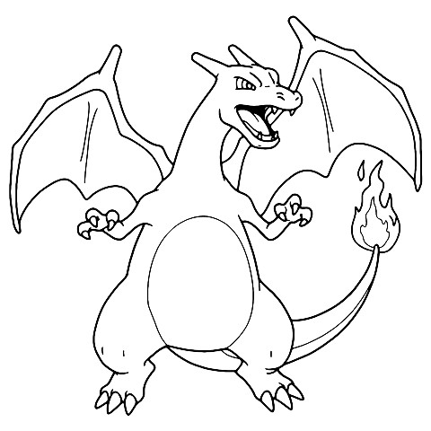 リザードン ポケモン Coloring Page