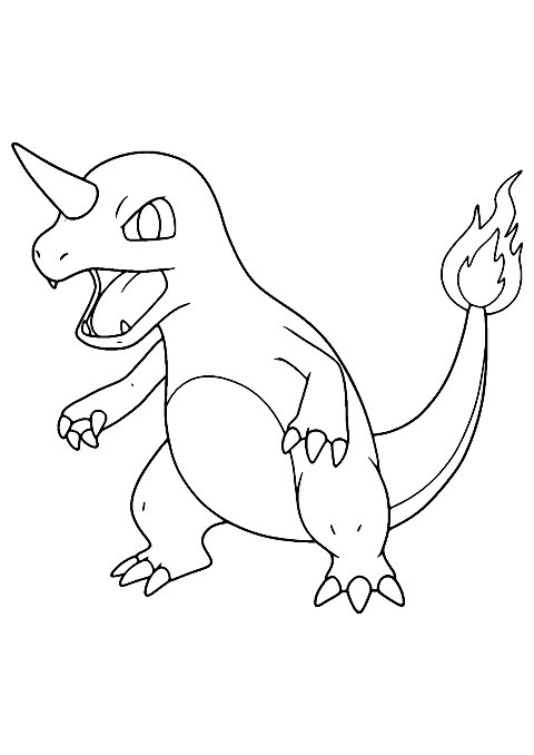 リザード ポケットモンスター Coloring Page