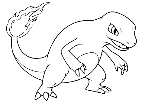 リザード ポケットモンスター Coloring Page