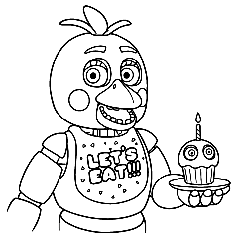 チカ fnaf Coloring Page