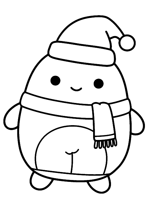 świąteczny Squishmallow Coloring Page