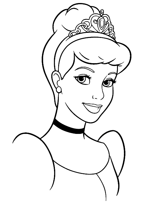 Ritratto di Cenerentola Coloring Page